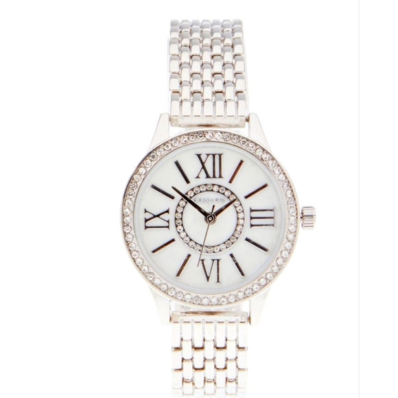 Kessaris 2-piece Watch and Faux Pearl Bracelet Set